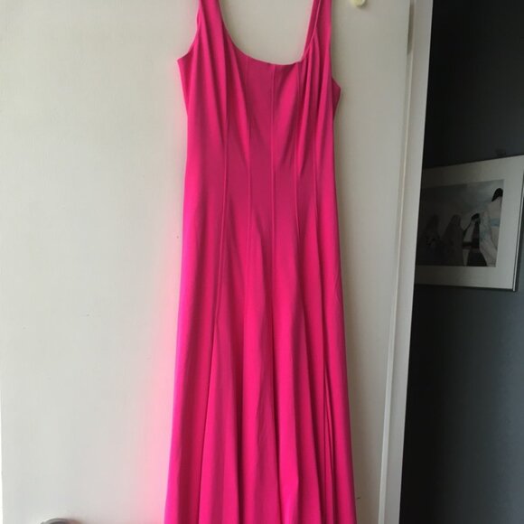 Brand New Banana Republic Princess Seam, Barbie Pink Midi Dress, Sz 4, Last One - Picture 2 of 8